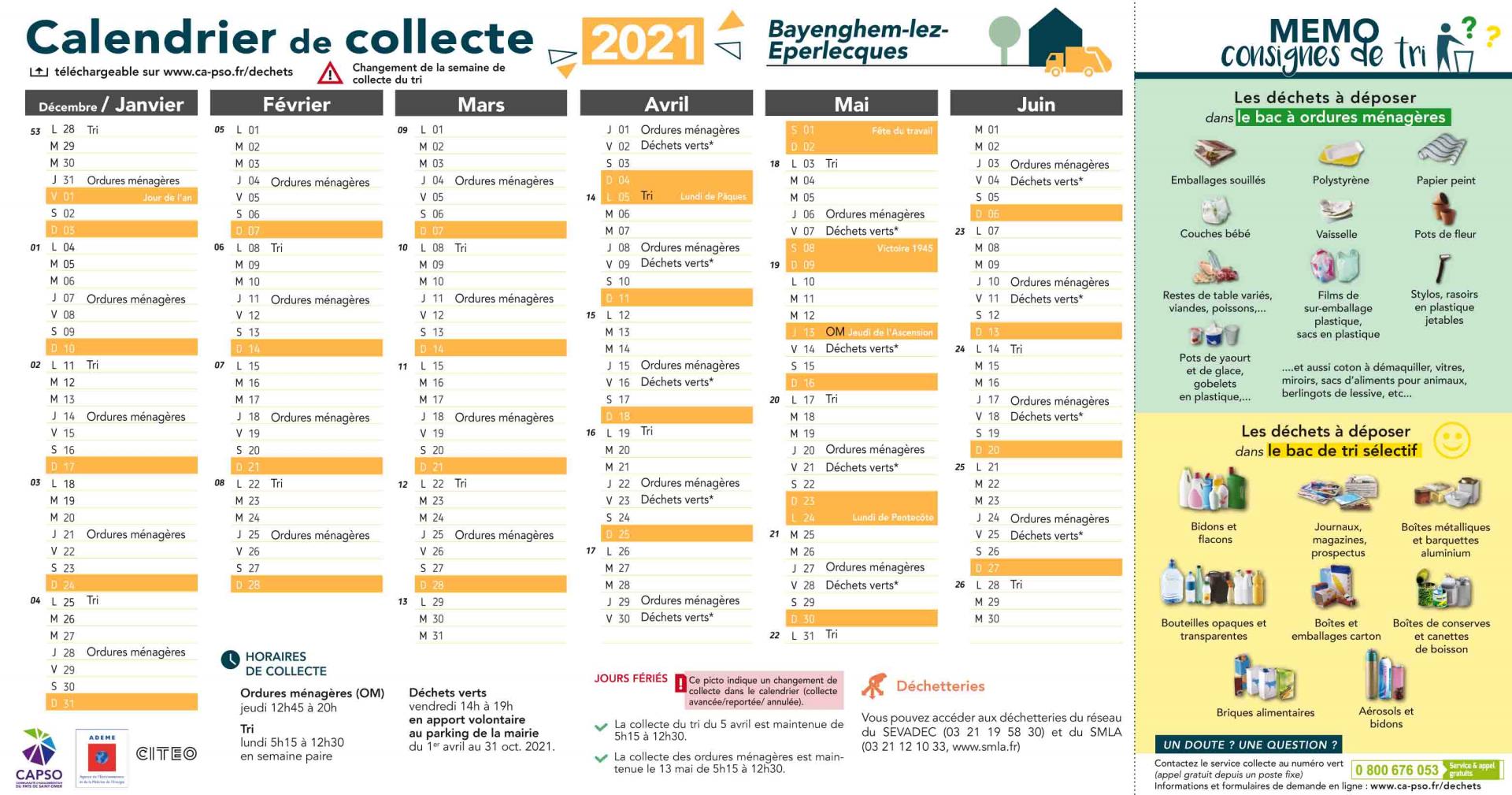 Calendrier Des Encombrant Dans L'eure 2022 - Calendrier Priere 2022