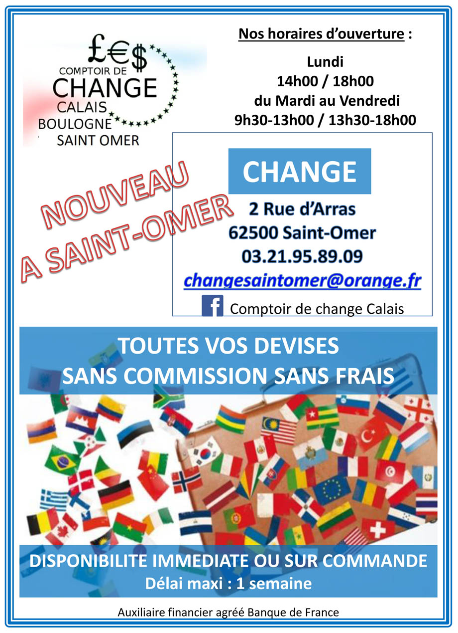 Comptoir de change saint omer