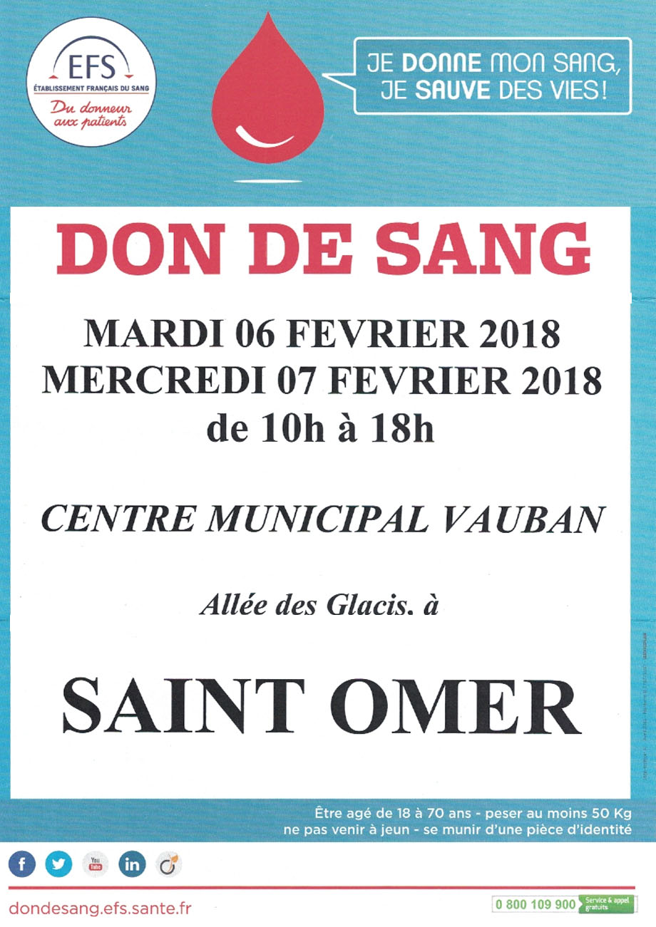 Don de sang 6 et fevrier