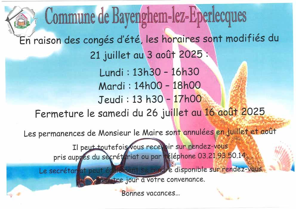 Horaires ete