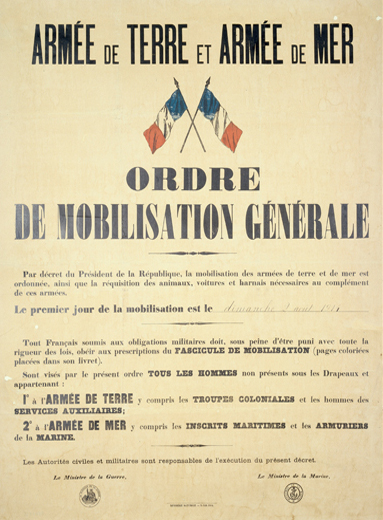 Ordre de mobilisation 1914