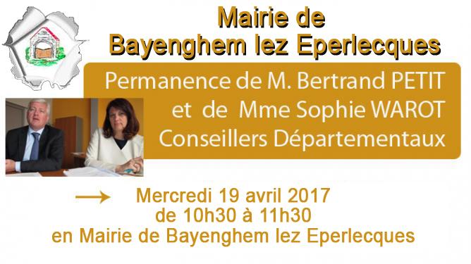 Permanences conseillers departementaux bayenghem