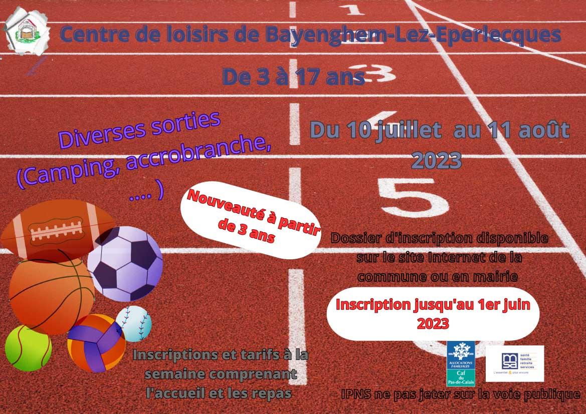 Pub centre de loisirs ete 2023