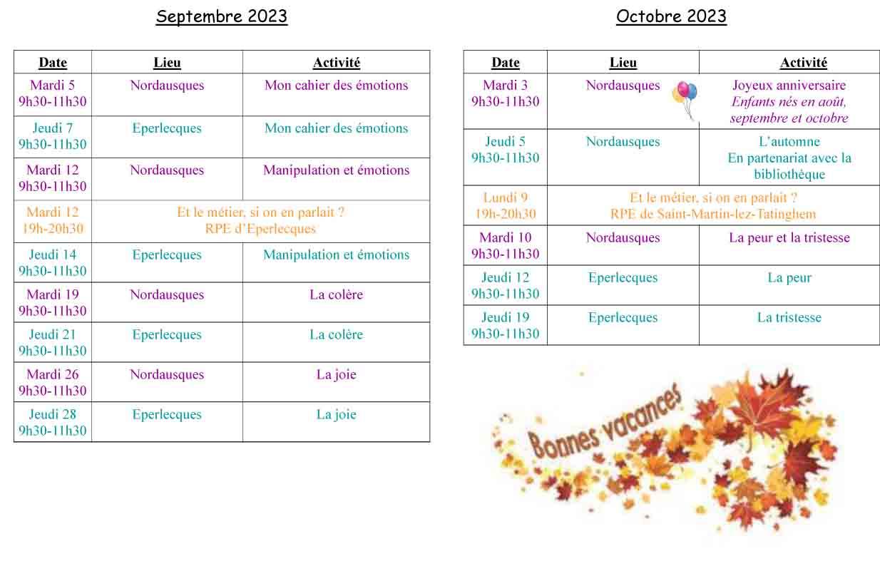 Septembre octobre 2